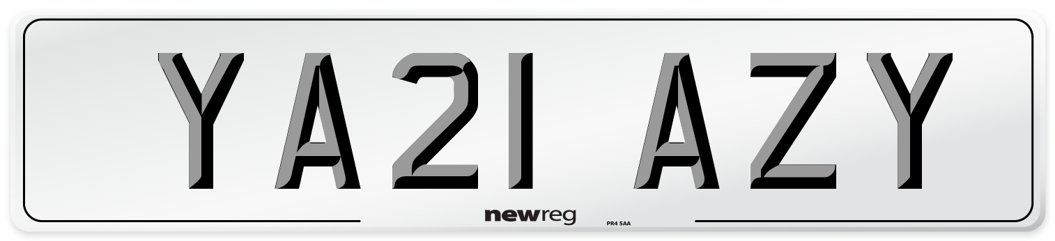 YA21 AZY Number Plate from New Reg